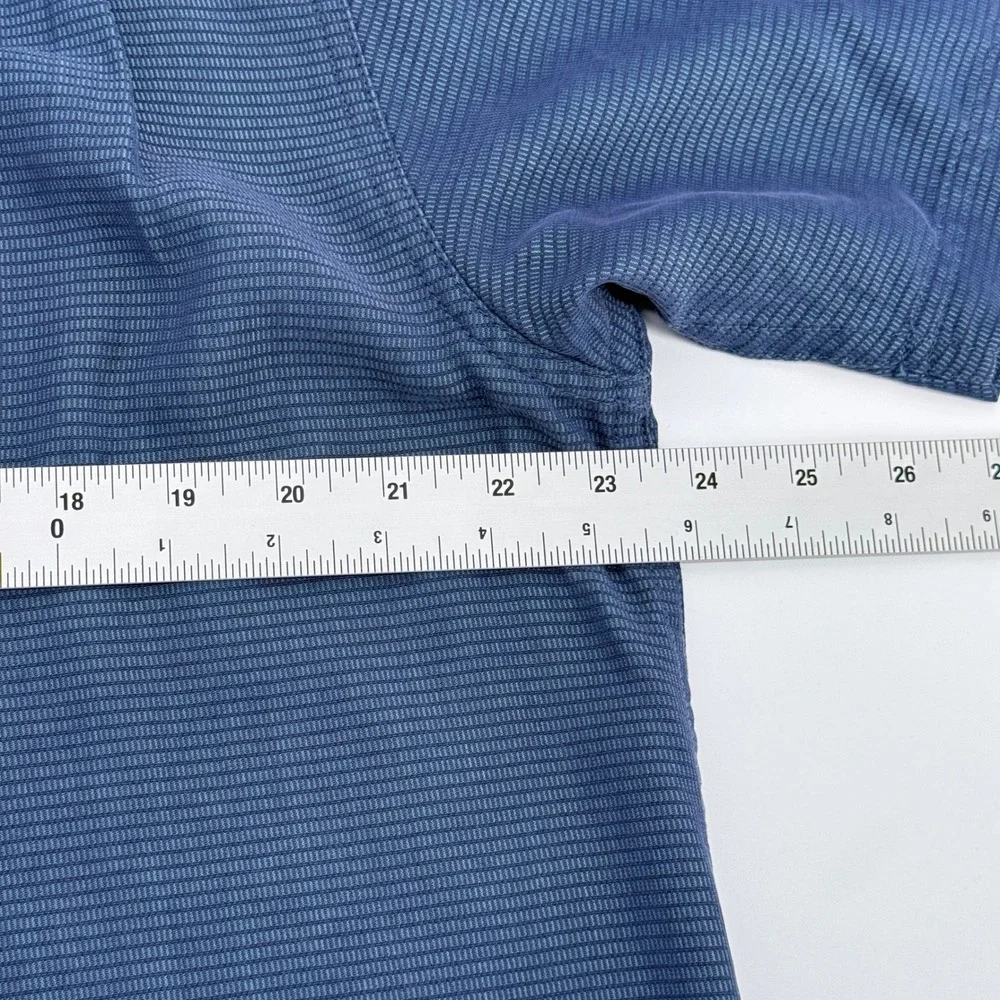 The‎ North Face Shirt Mens L Blue Striped Short Sleeve Button Up Modal Blend
